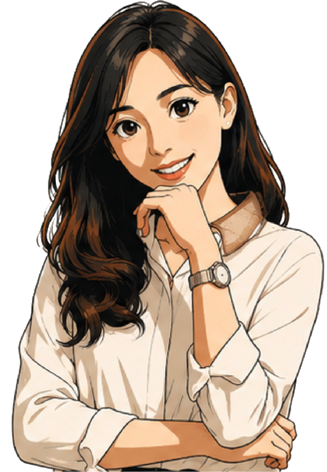 Illustrated portrait of Jeannie